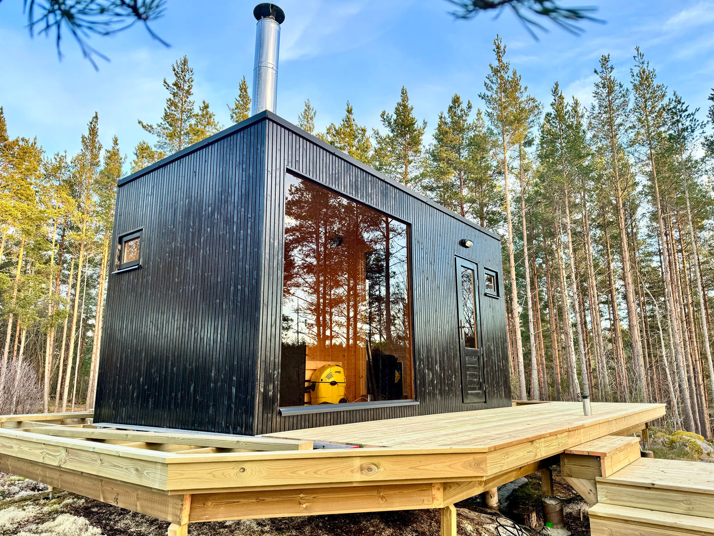 Sauna - City Cube 2,4 x 4,8 med afslapning
