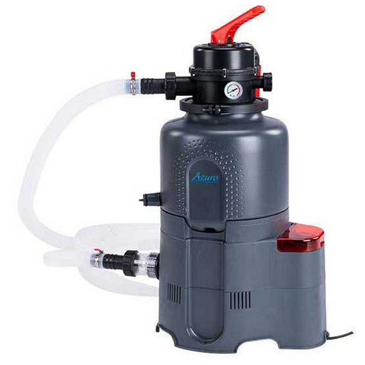 Sandfilter med timer, 14 kg med installerede tilslutninger