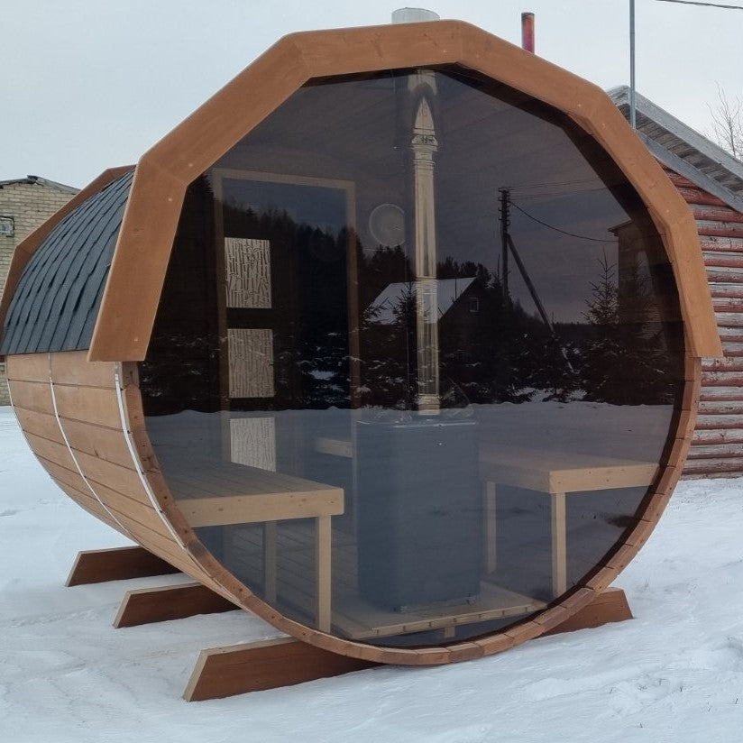 Bastu - bastutunna med panoramavindue framtill.