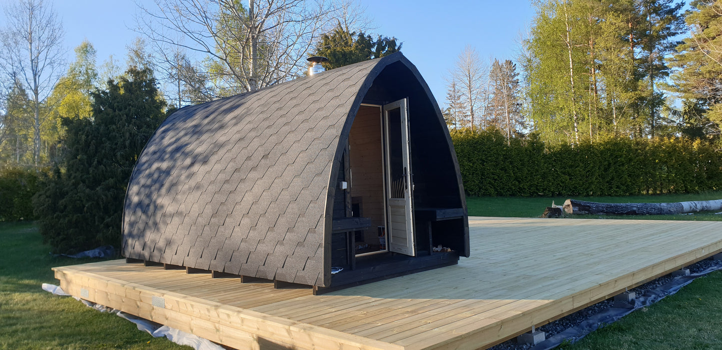 Sauna POD / Trekant (model 1 + relax)