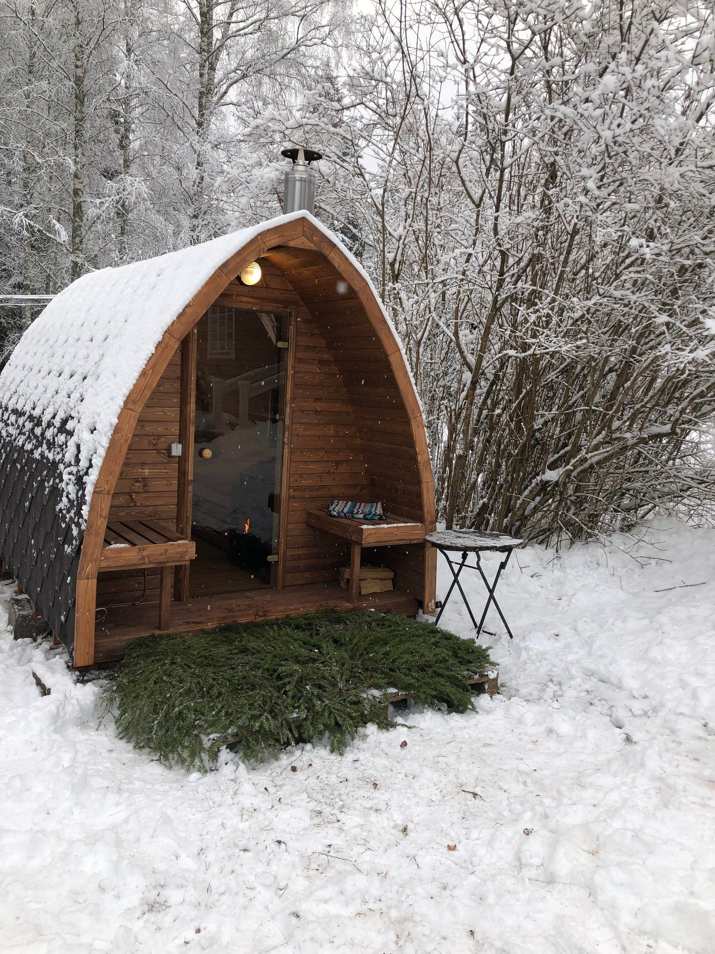 Sauna POD / Trekant (model 1 + relax)
